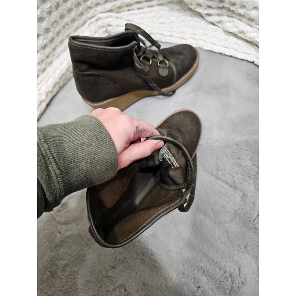 Merona size 8 wedge heel boot green - Picture 6 of 6